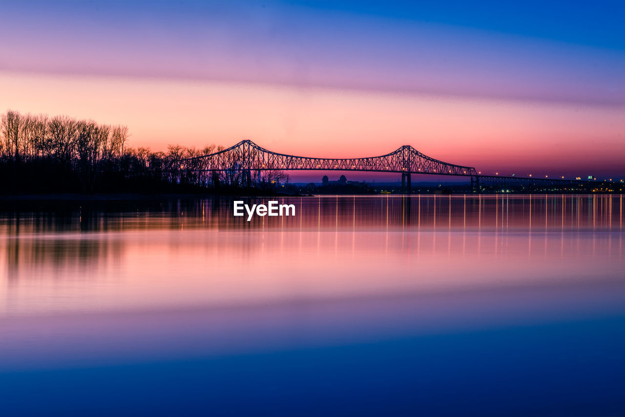 Silhouette of bridge during sunset