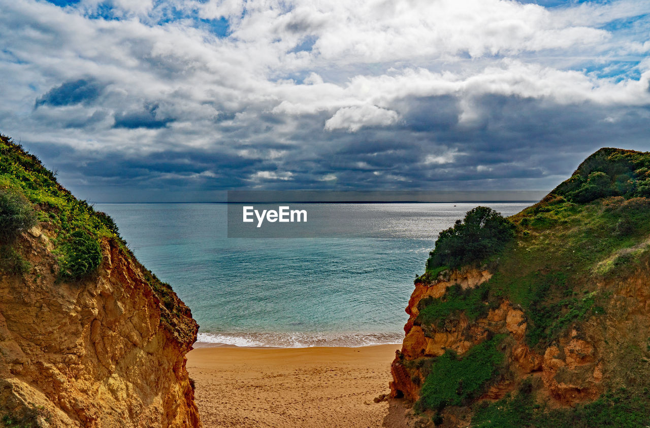 PANORAMIC VIEW OF BEACH AGAINST SKY