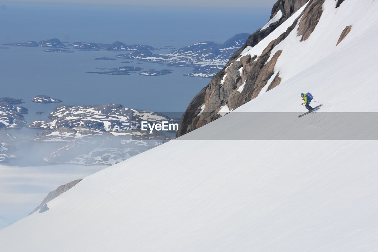 Man skiing on mountains