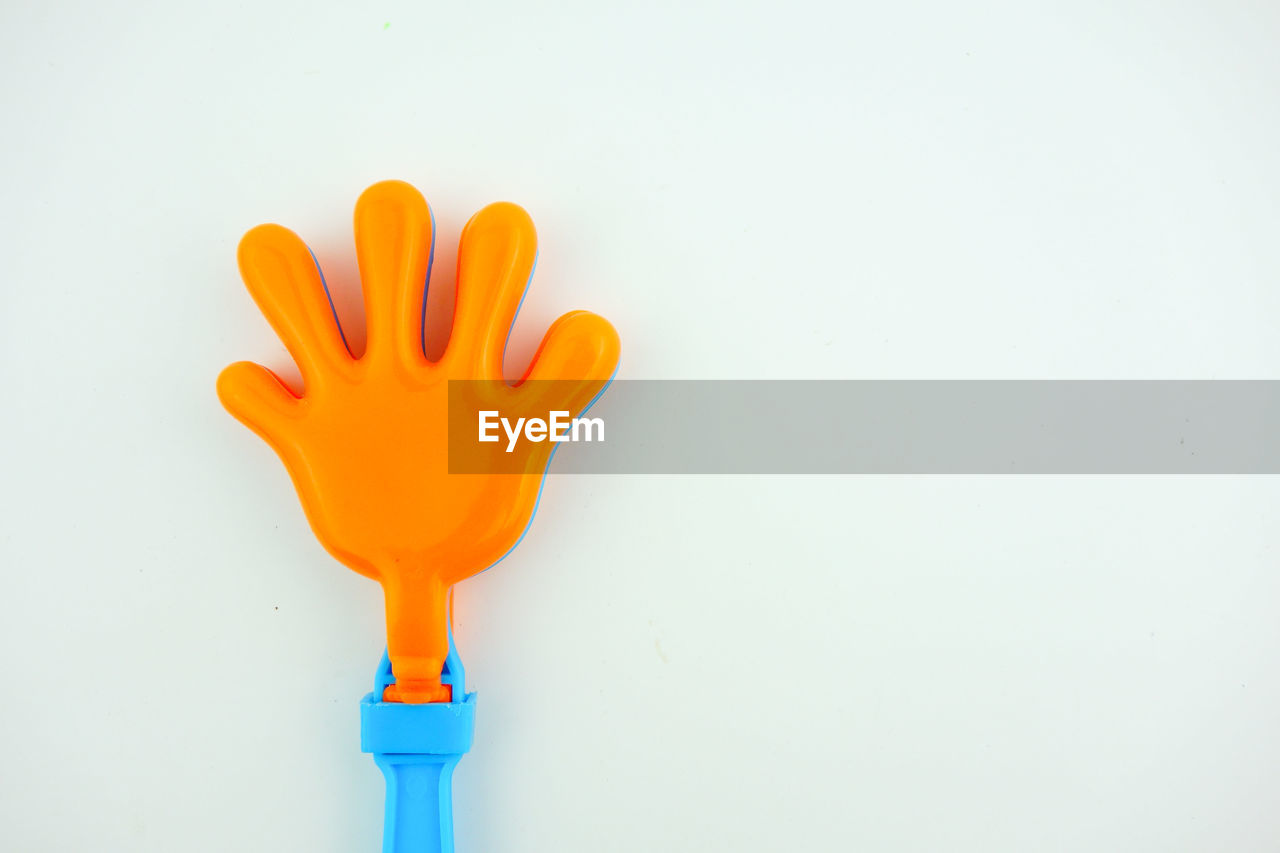 Close-up of toy against white background