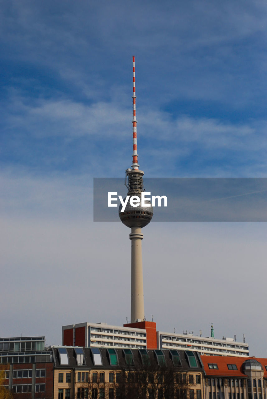 The fernsehturm television tower on alexandraplatz, berlin