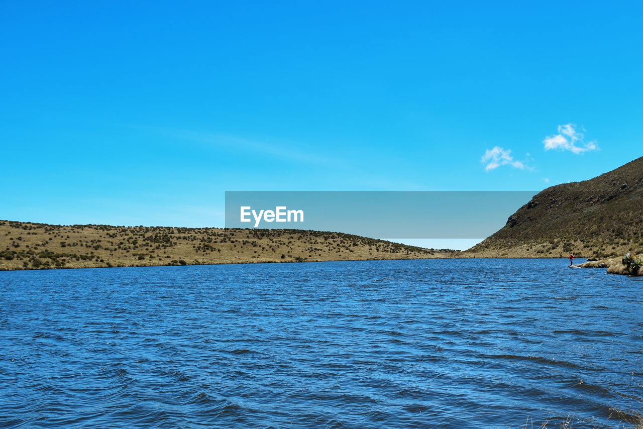Lake against a mountain background, lake ellis in mount kenya national park