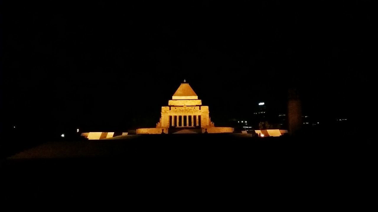 ILLUMINATED BUILDING AT NIGHT