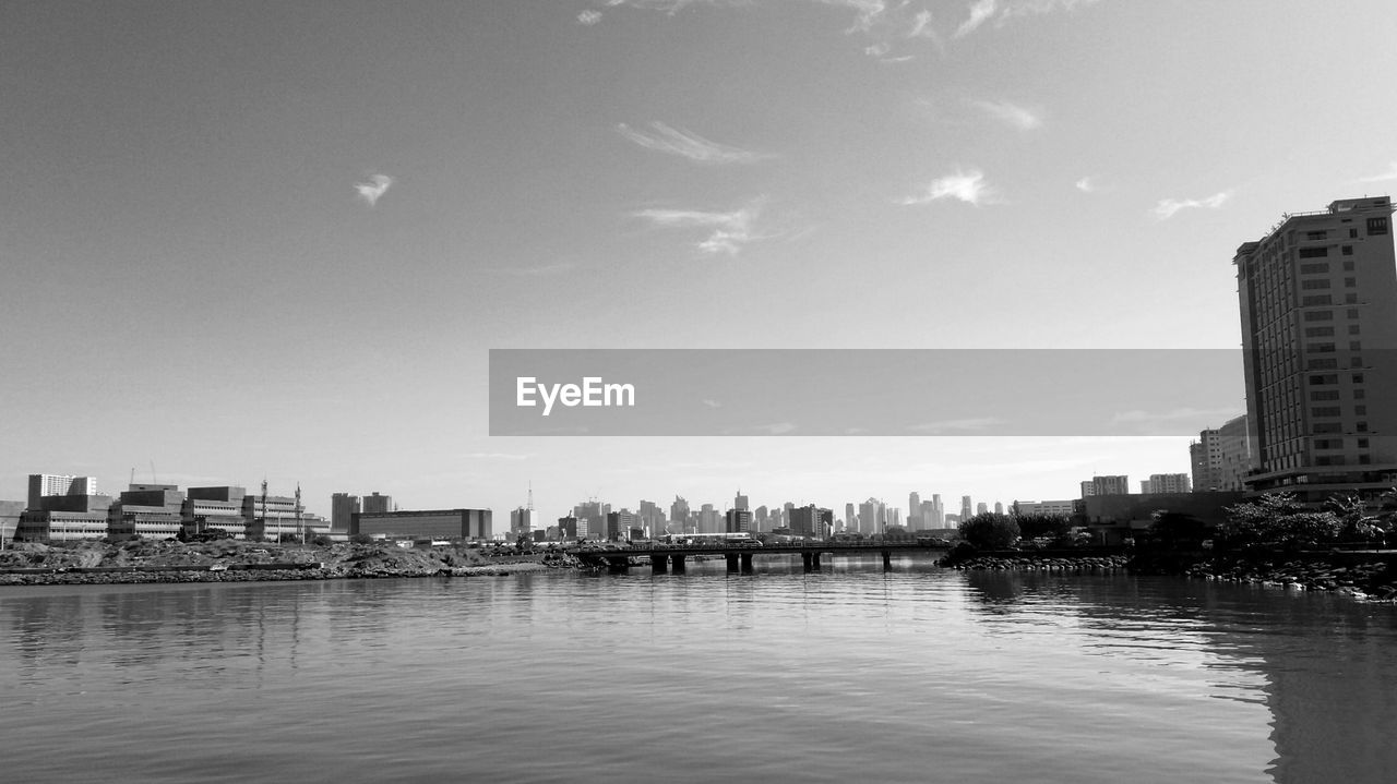 River with city in background