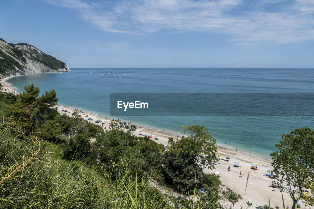 High angle view of sea against sky