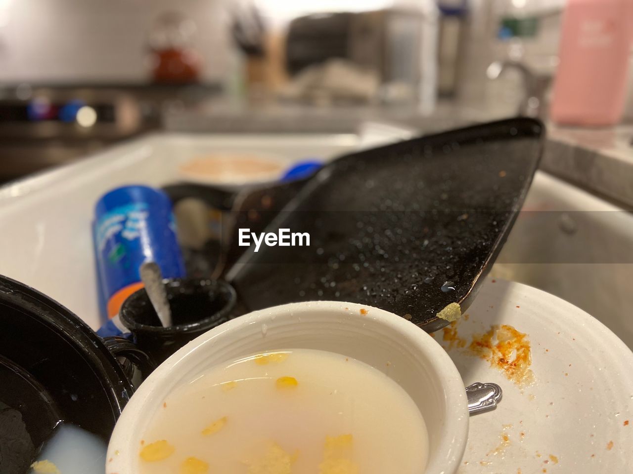 CLOSE-UP OF BREAKFAST ON TABLE