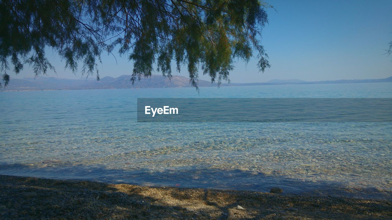 VIEW OF SEA AGAINST CLEAR SKY