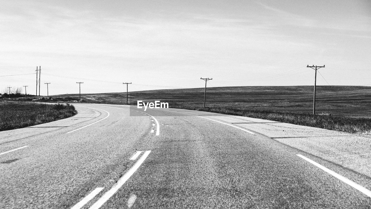 EMPTY ROAD ON LANDSCAPE