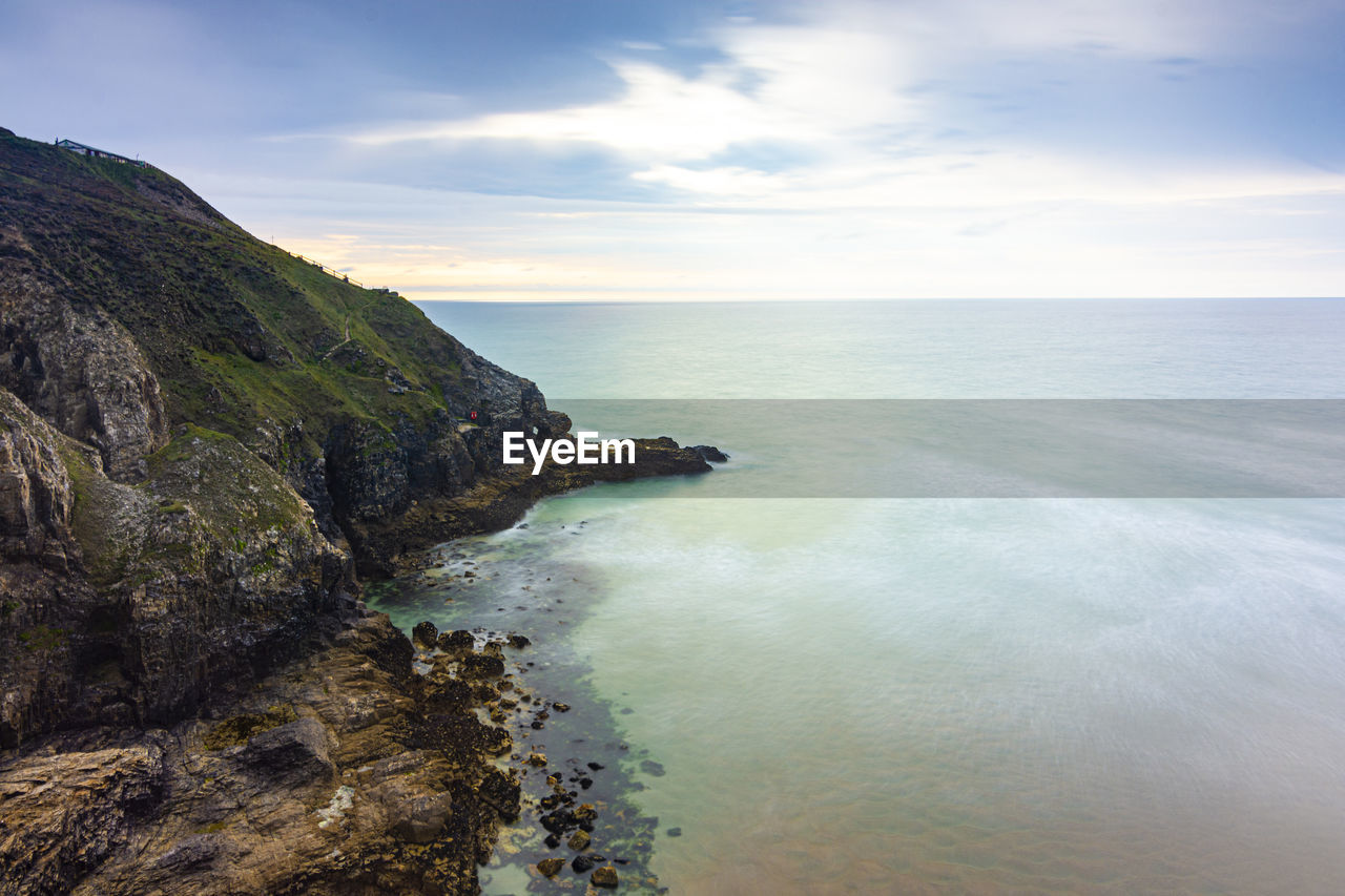 Dramatic cliffs and coastline - perranporth, cornwall, uk