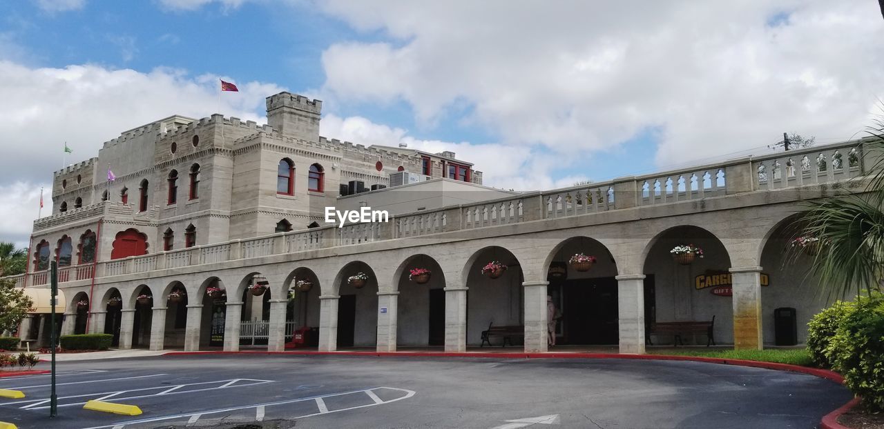 Panoramic view of building against sky in city