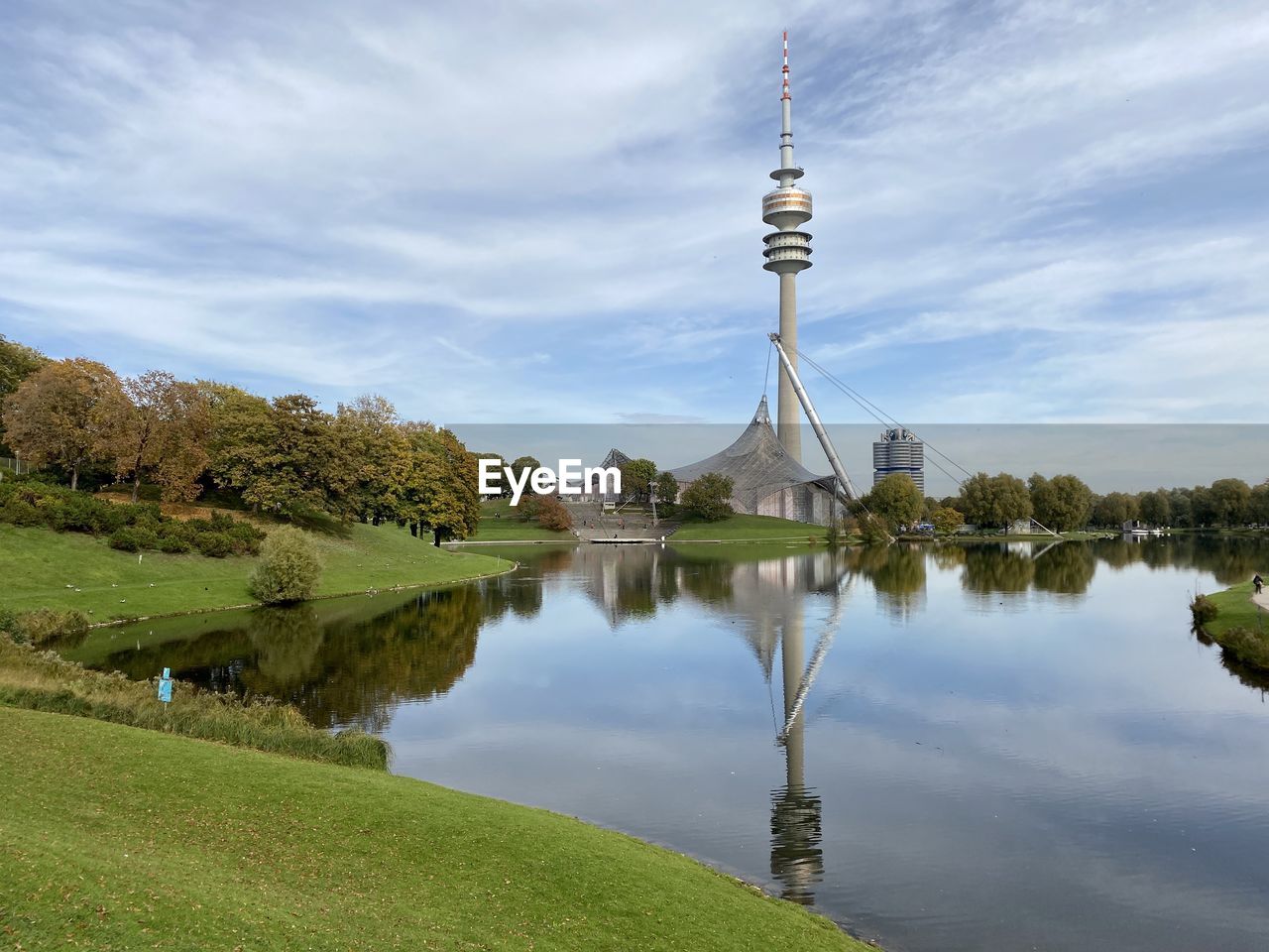 REFLECTION OF TOWER ON WATER