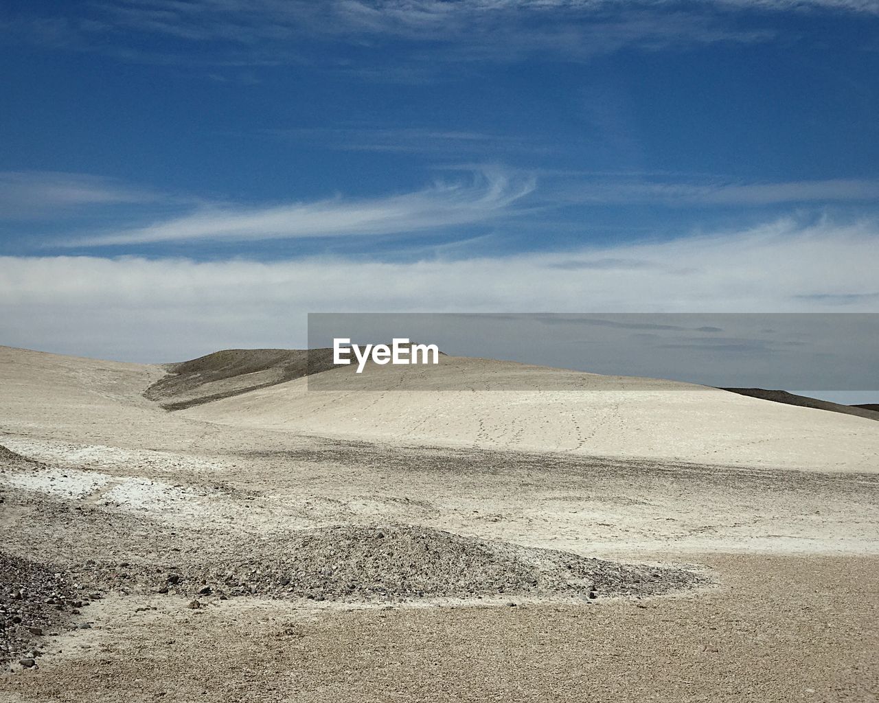 SCENIC VIEW OF SAND DUNES AGAINST SKY