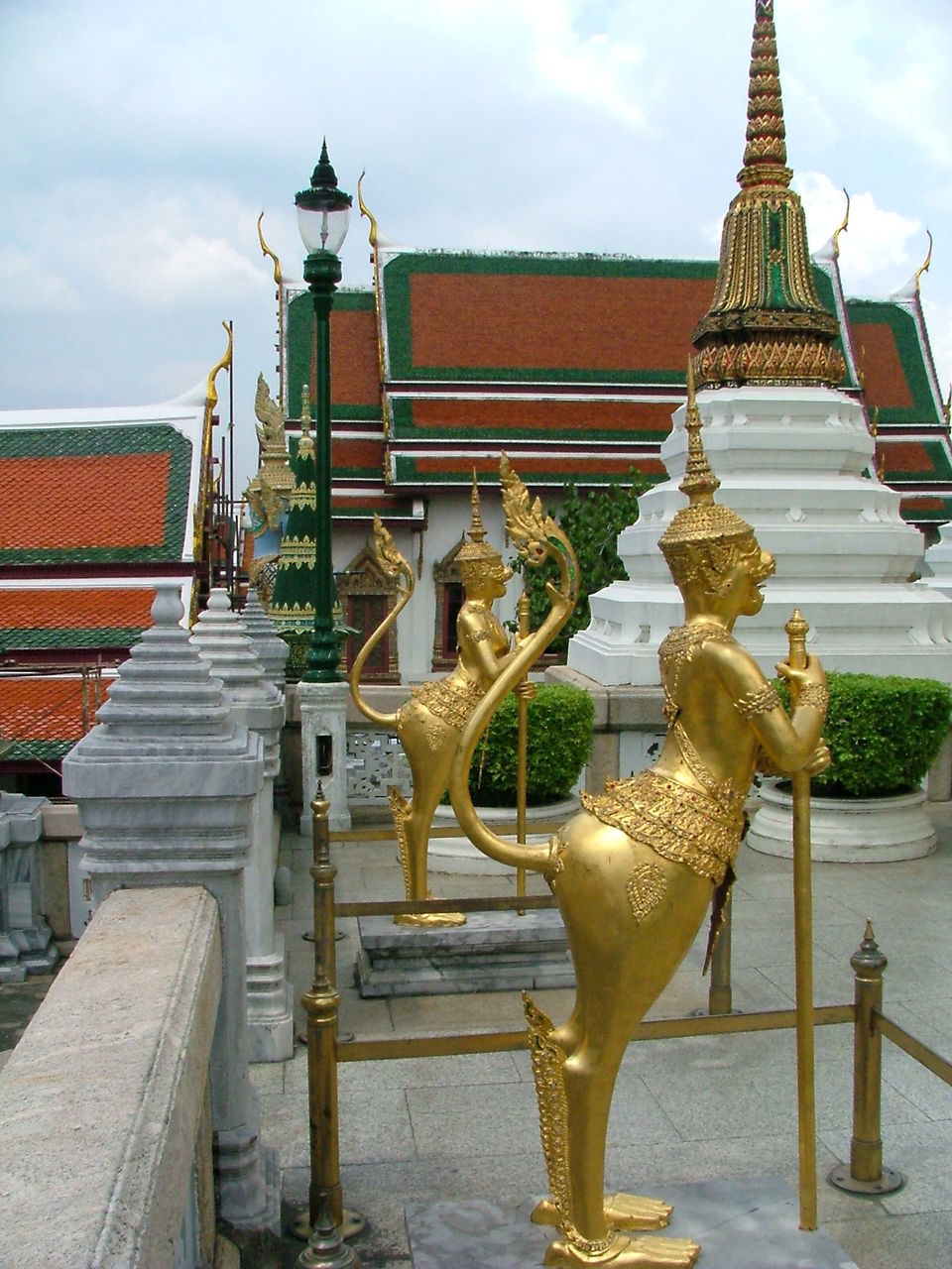 Golden statues at temple