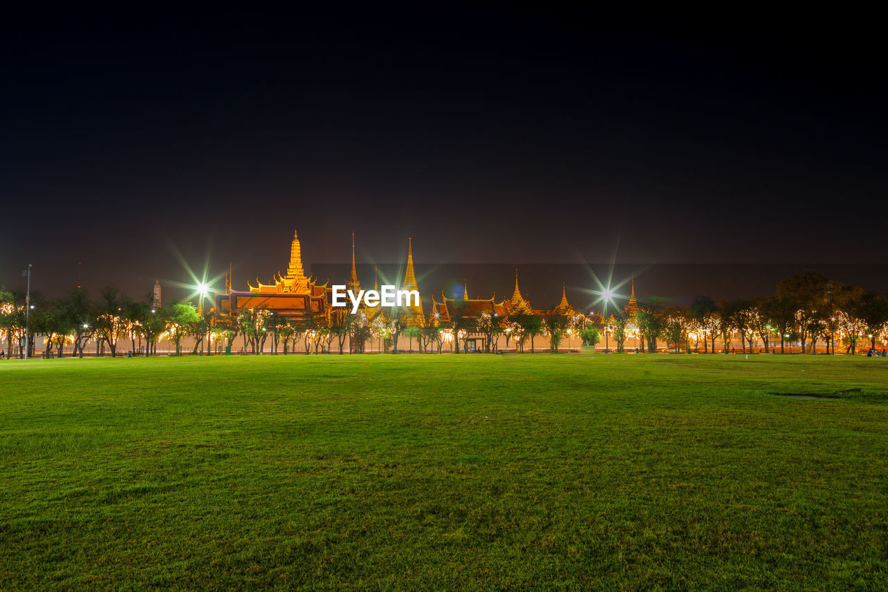 Night time landscape of grand palace at bangkok thailand