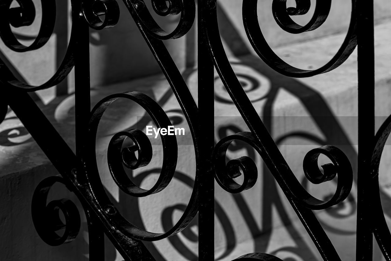 Wrought iron bannister detail