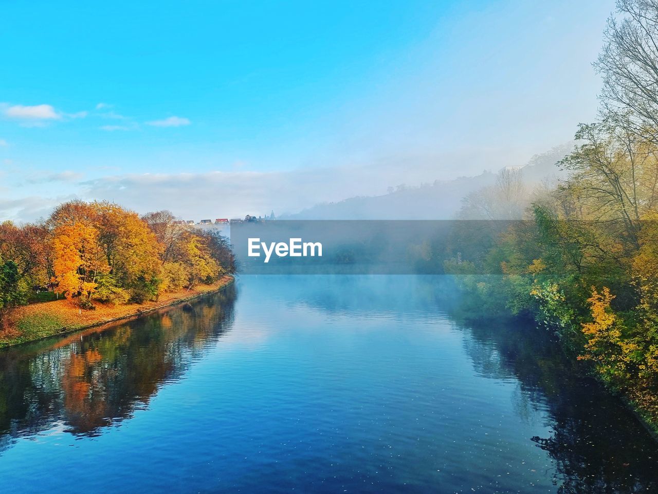 Scenic view of river against sky
