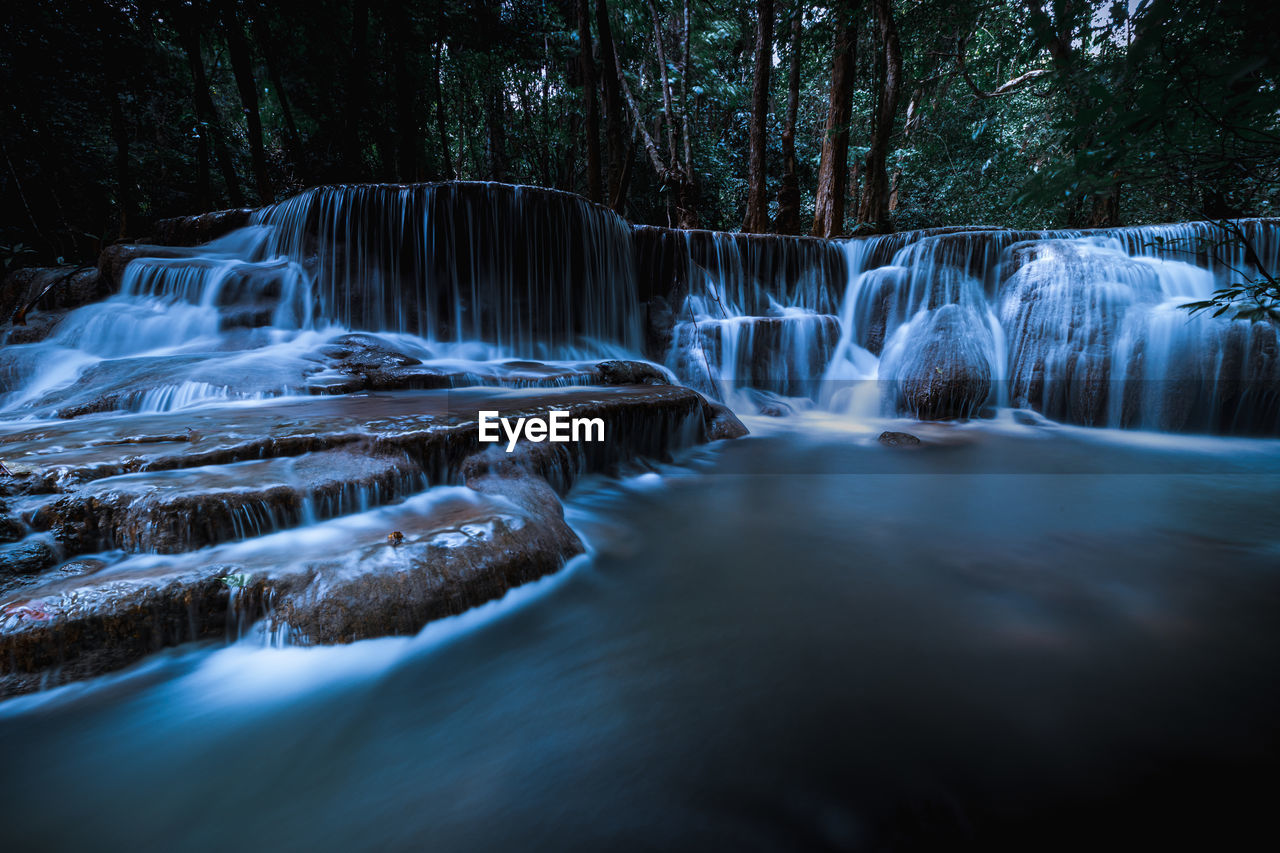 Huai mae khamin waterfall, kanchanaburi, thailand dramatic style 