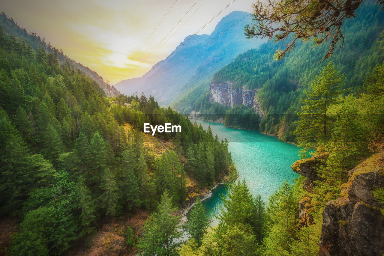 PANORAMIC VIEW OF GREEN MOUNTAINS AGAINST SKY