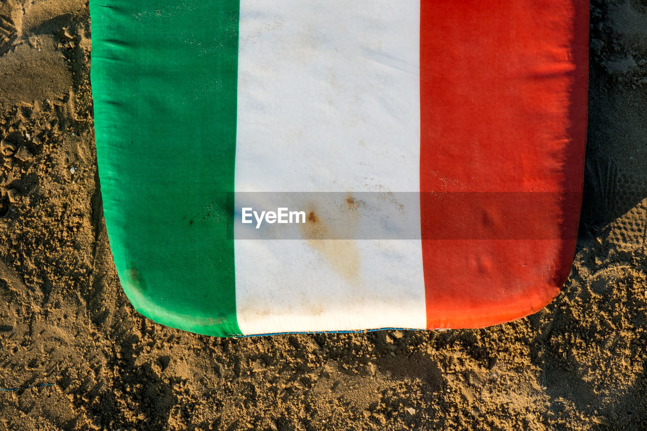 Lounge chair covered with indian flag