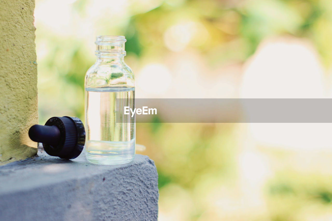 Nature Beauty Bottle Close-up Container Day Focus On Foreground Food Food And Drink Freshness Glass - Material Healthcare And Medicine Label Mock Up Mockup Nature Nature_collection No People Outdoors Research Science Still Life Table Template Transparent