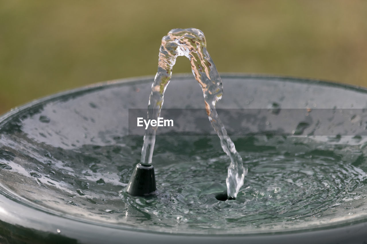 Close-up of drinking fountain