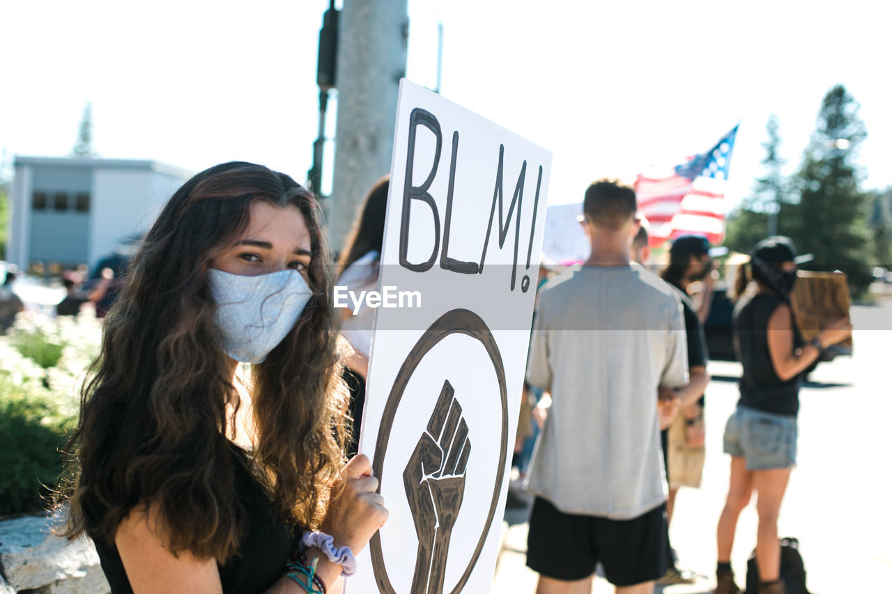 Peaceful demonstrations in rural grass valley, california protest