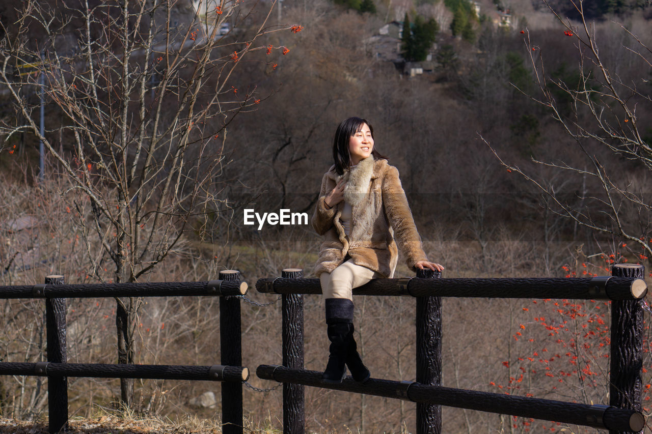 Landscape on scenic route - takayama, natural wonder city. portrait shooting