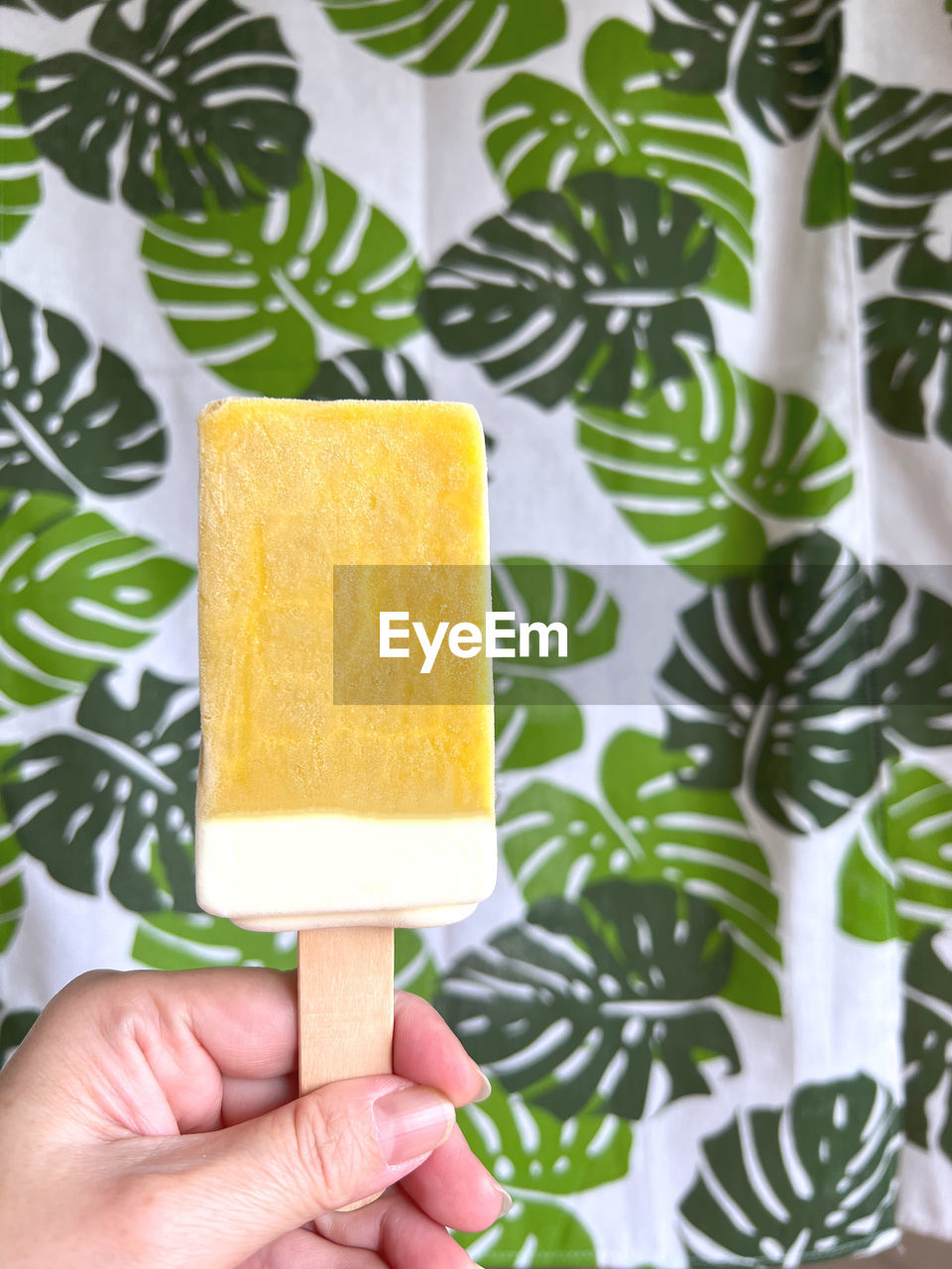 Cropped hand of person holding ice cream