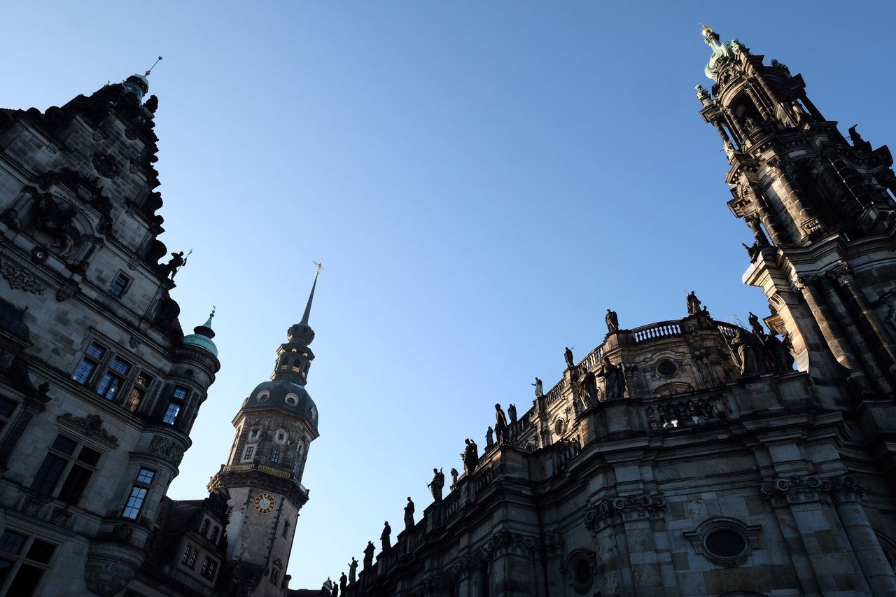 Low angle view of old buildings in dresden