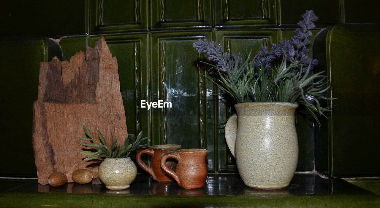 CLOSE-UP OF FLOWERS IN WOOD