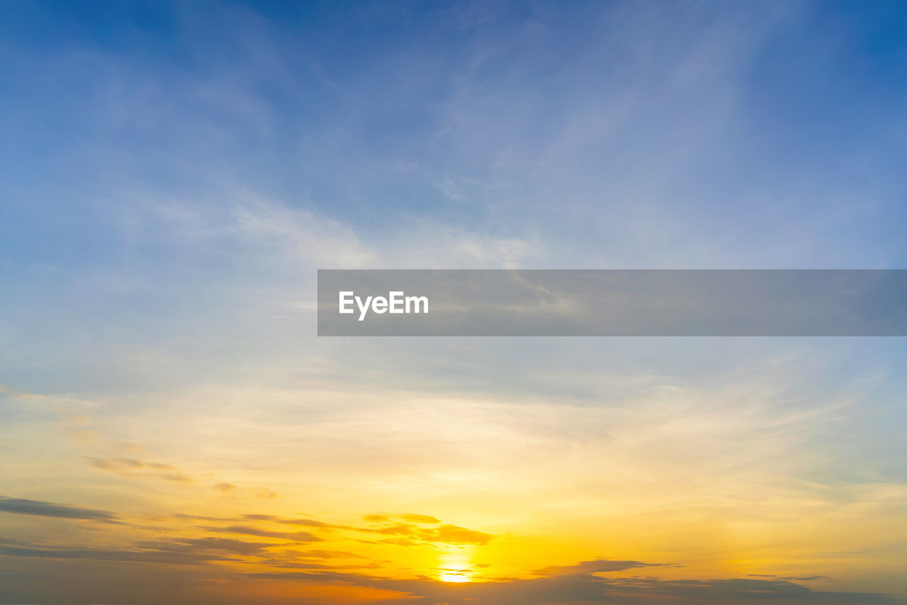 LOW ANGLE VIEW OF ORANGE SKY