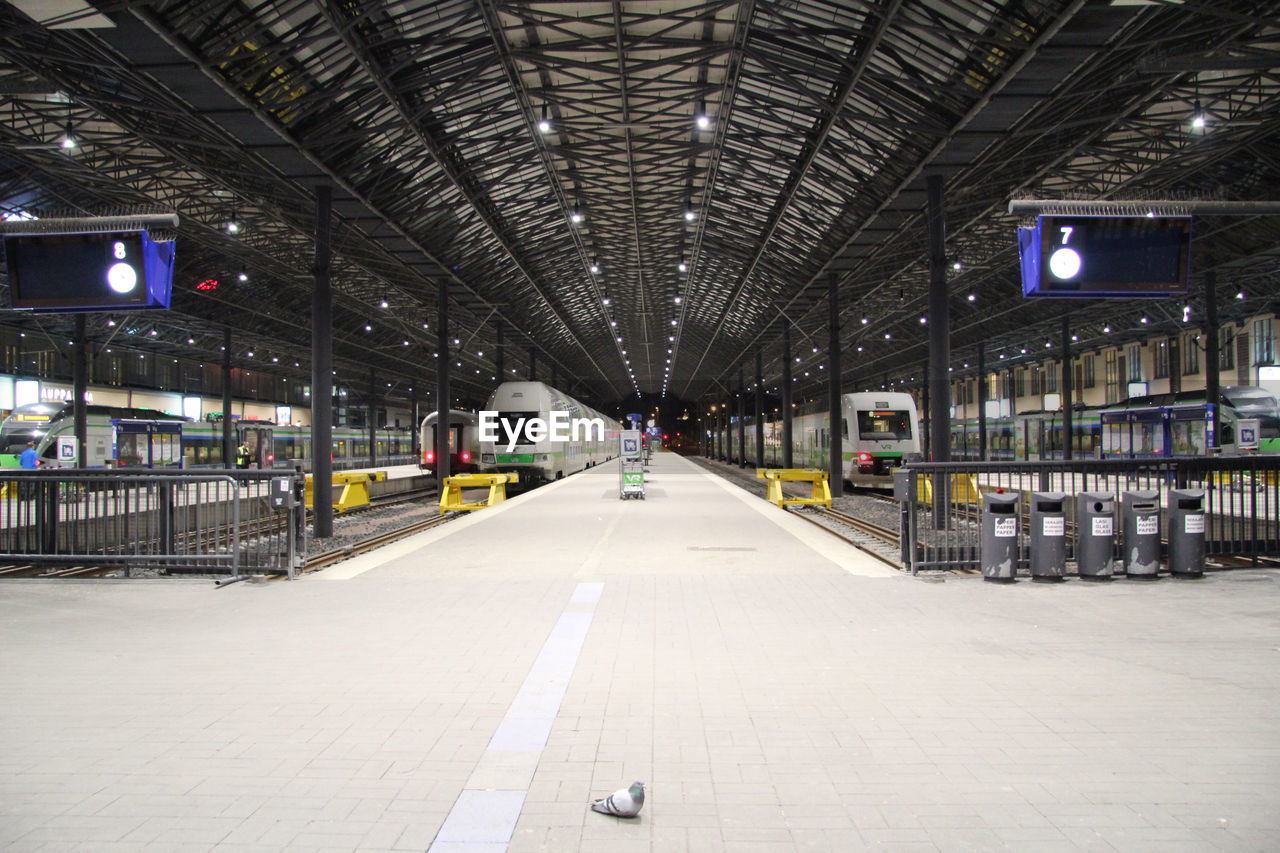 Trains at railroad station