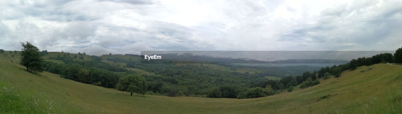 PANORAMIC VIEW OF LANDSCAPE AND TREES AGAINST SKY