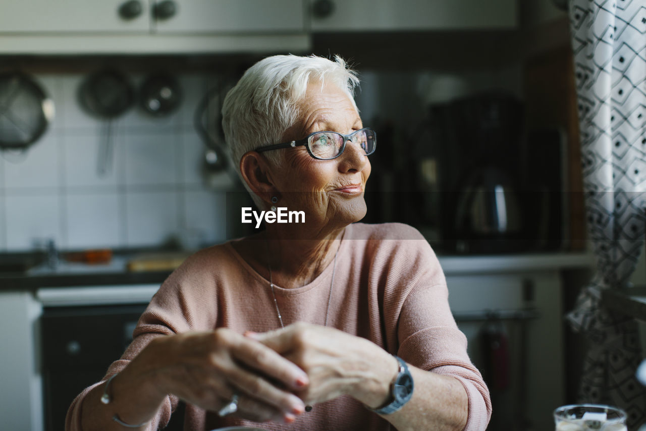 Senior woman looking away