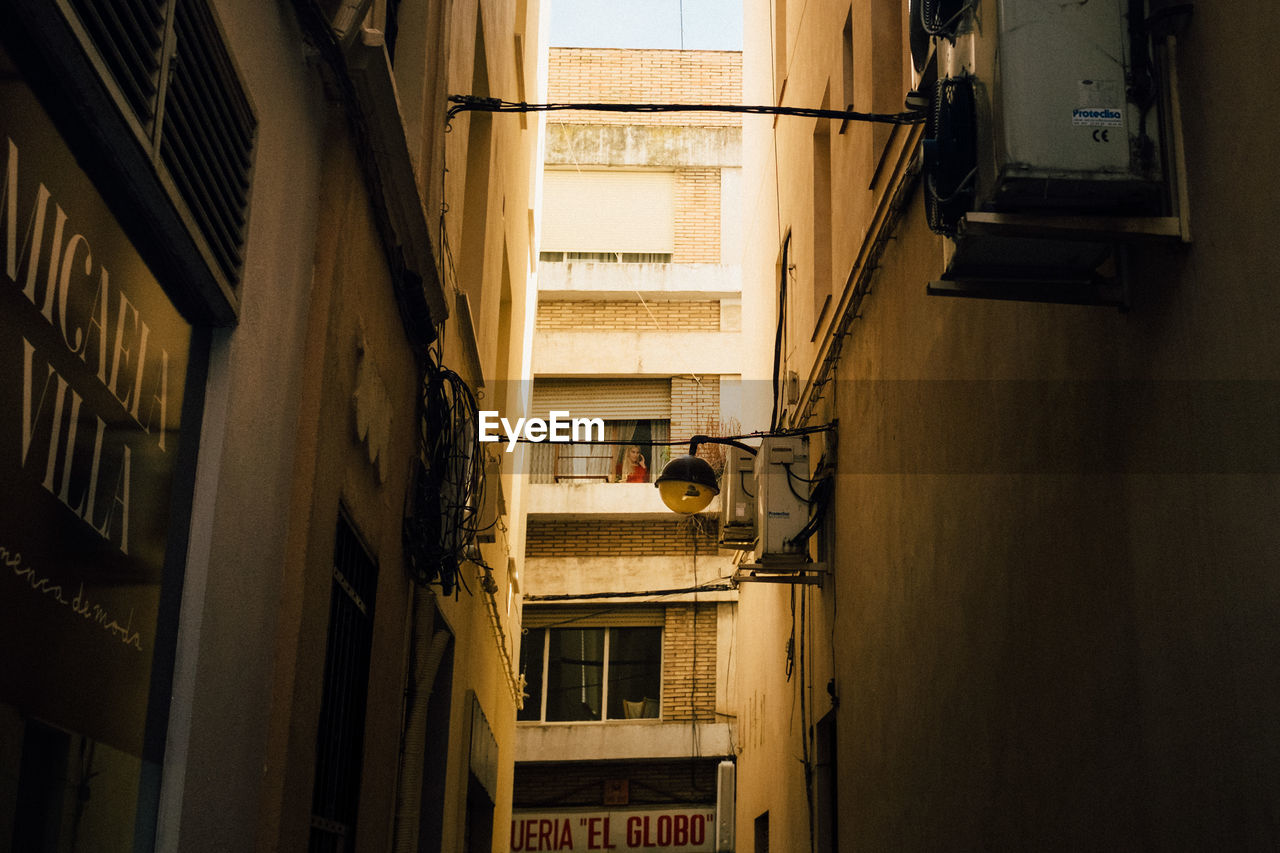 Low angle view of buildings in city
