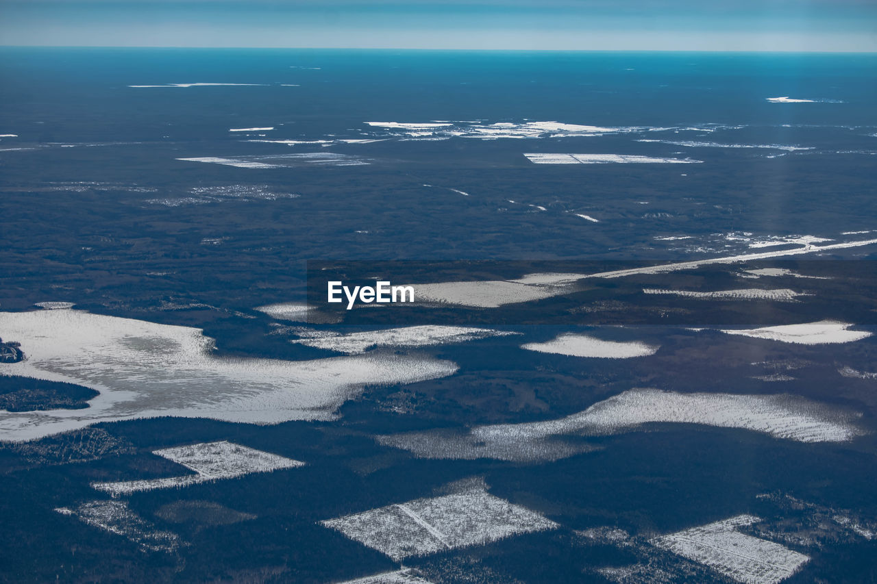 AERIAL VIEW OF SEA AND LAND