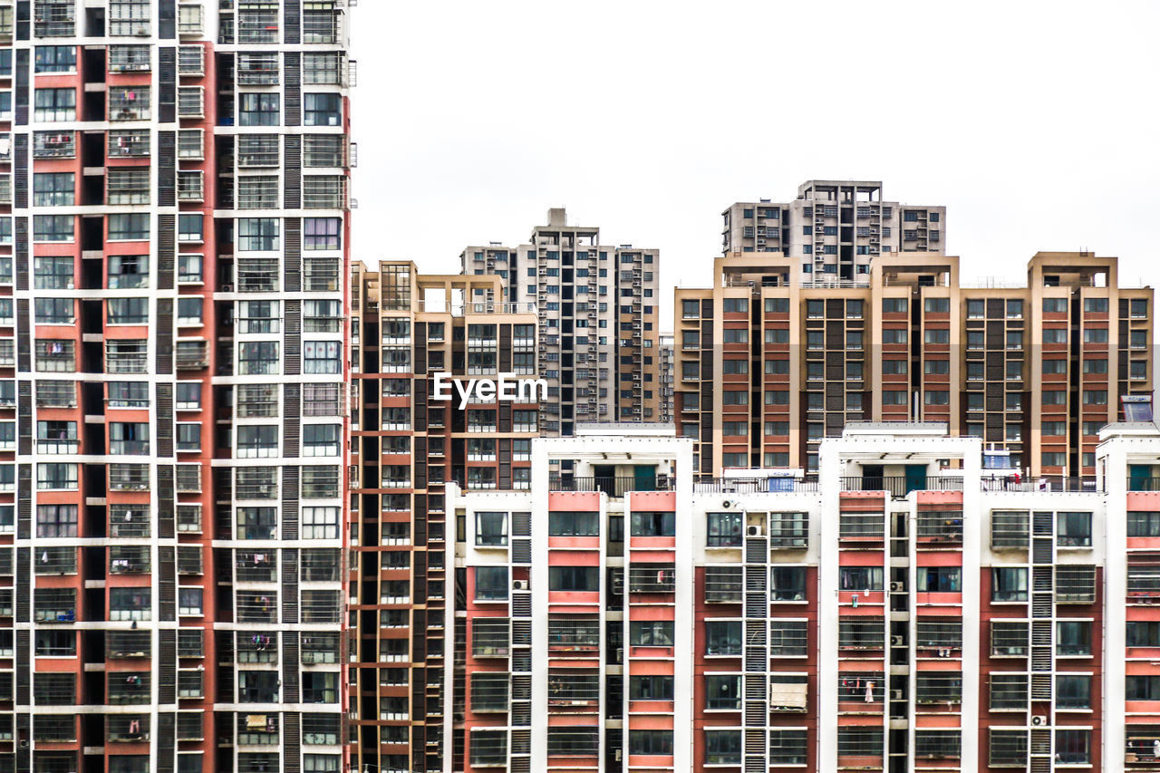 Apartment buildings in city