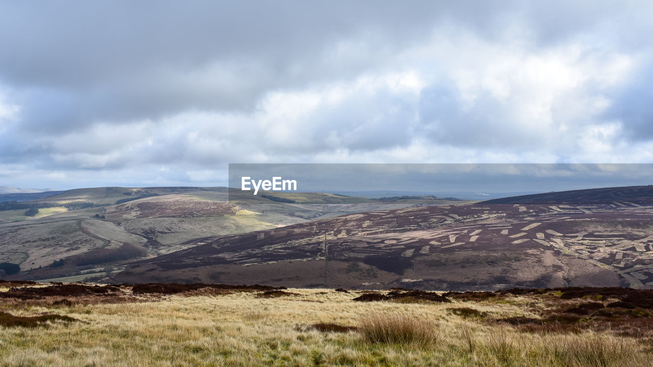 Scenic view of dramatic landscape against sky