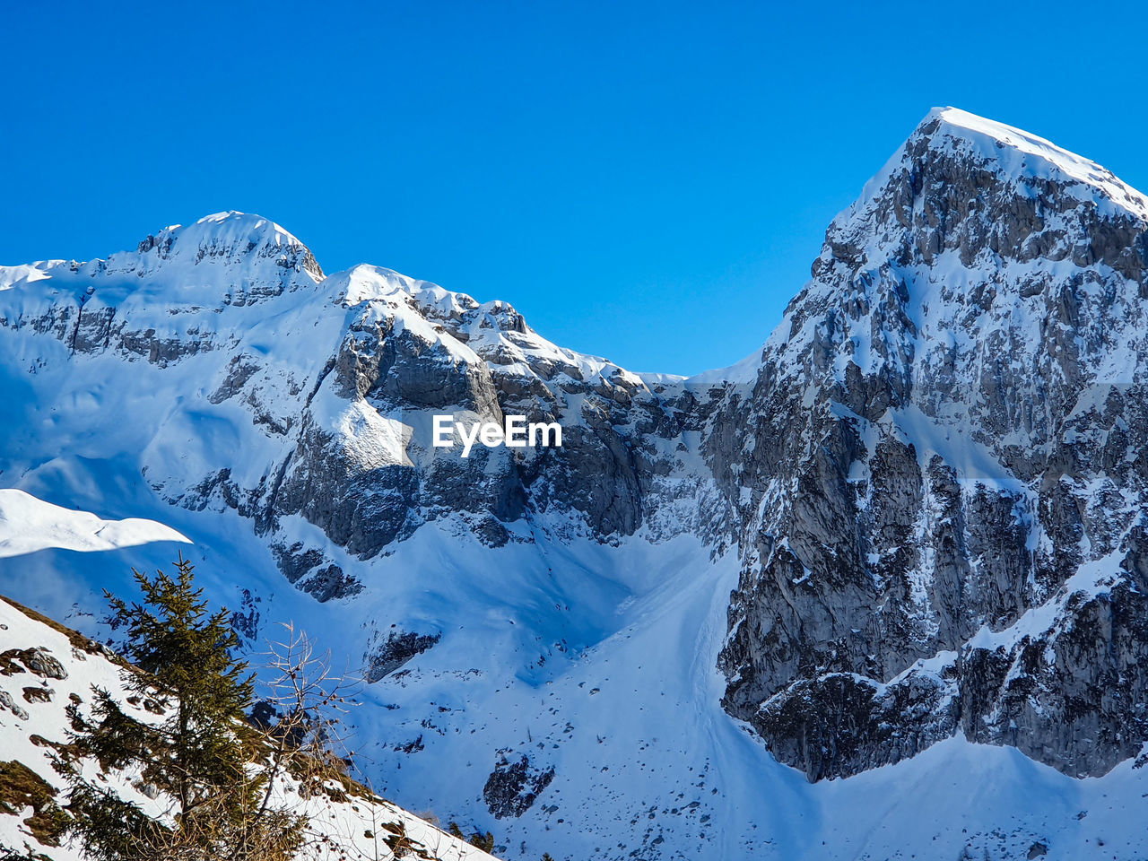 Series of snow-capped peaks