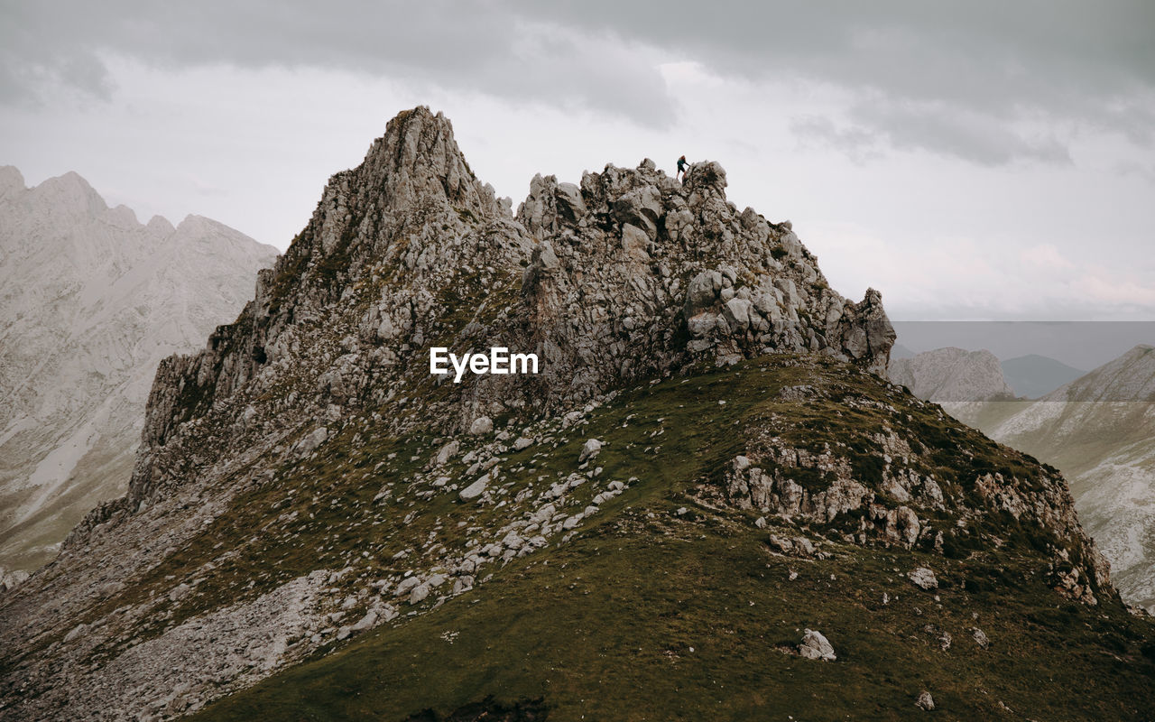 Scenic view of rocky mountains against sky