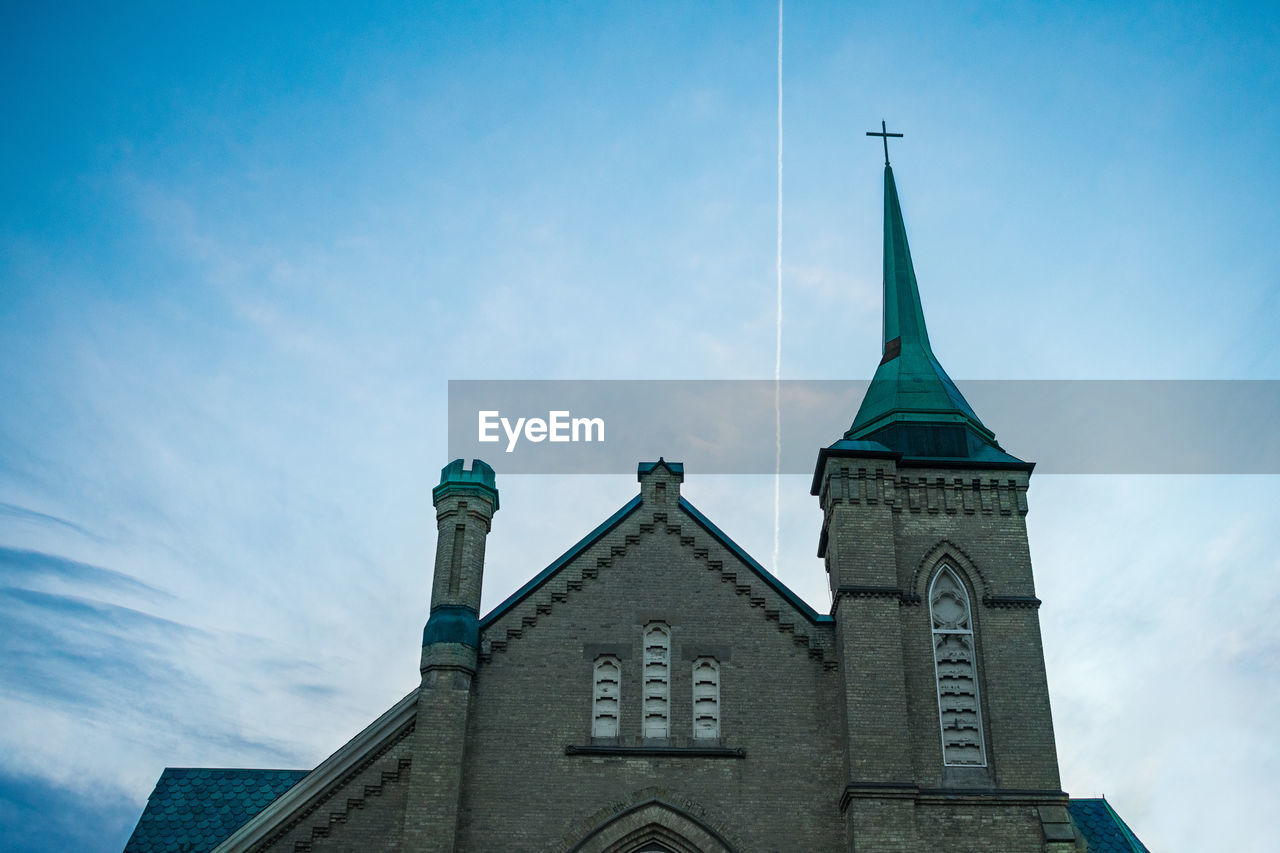 Church against blue sky