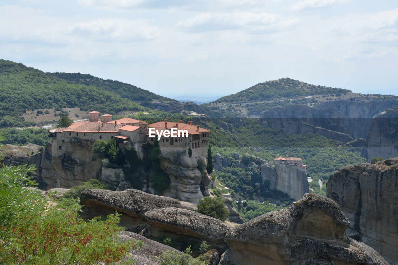 The holy monasteries of varlaam and rousanou at meteora in kalambaka ,greece