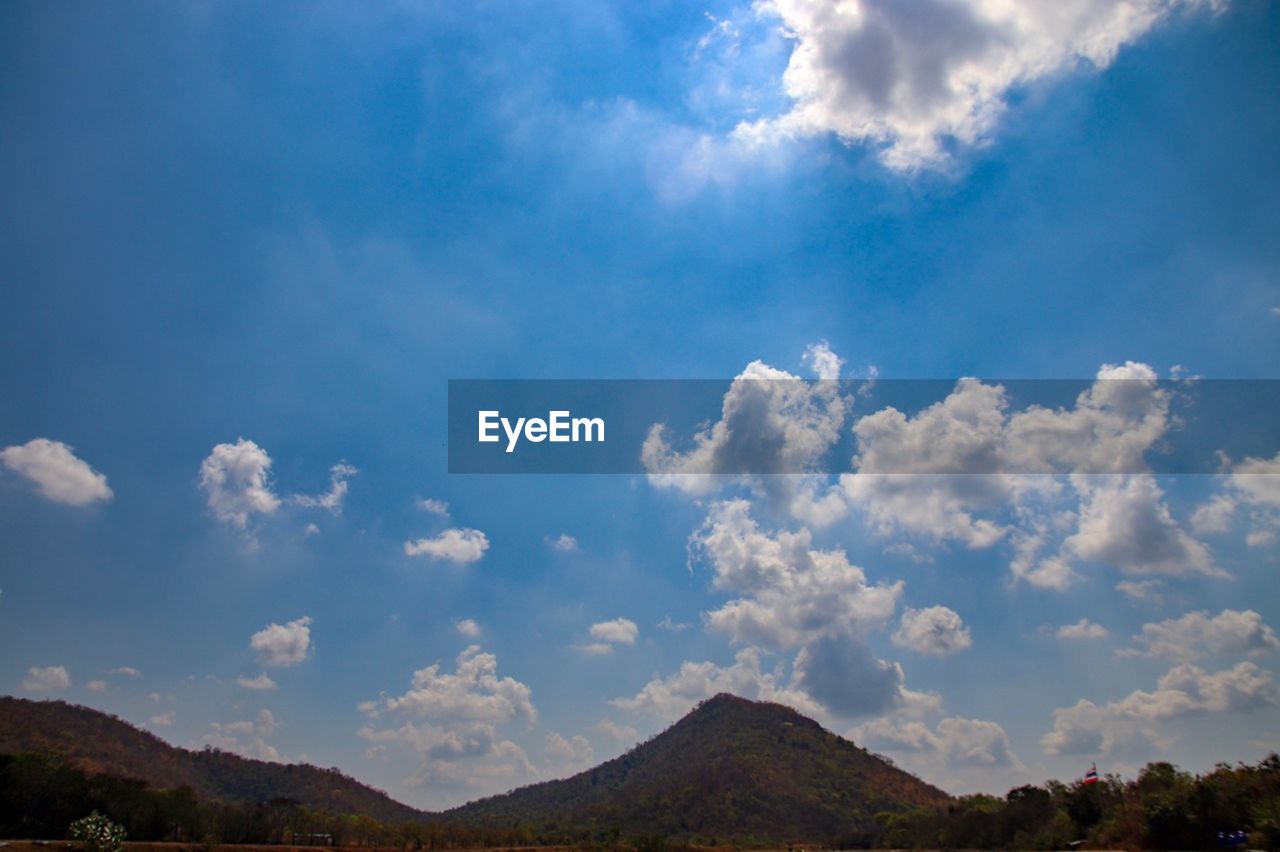 Low angle view of mountain against sky