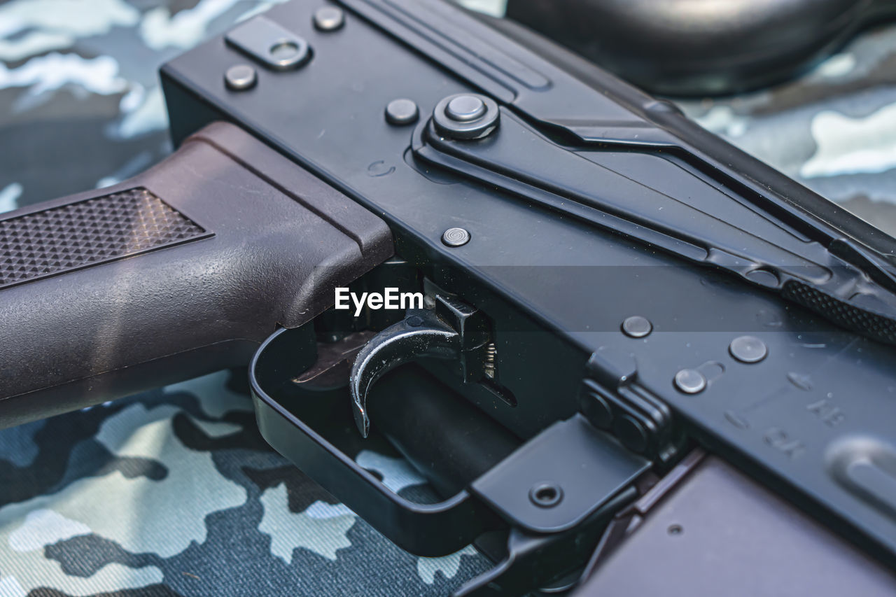 Close-up shot of a firearm or airsoft gun