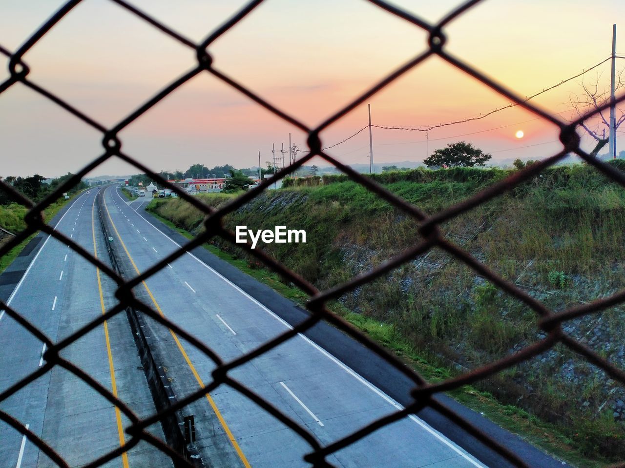 Full frame shot of toll road