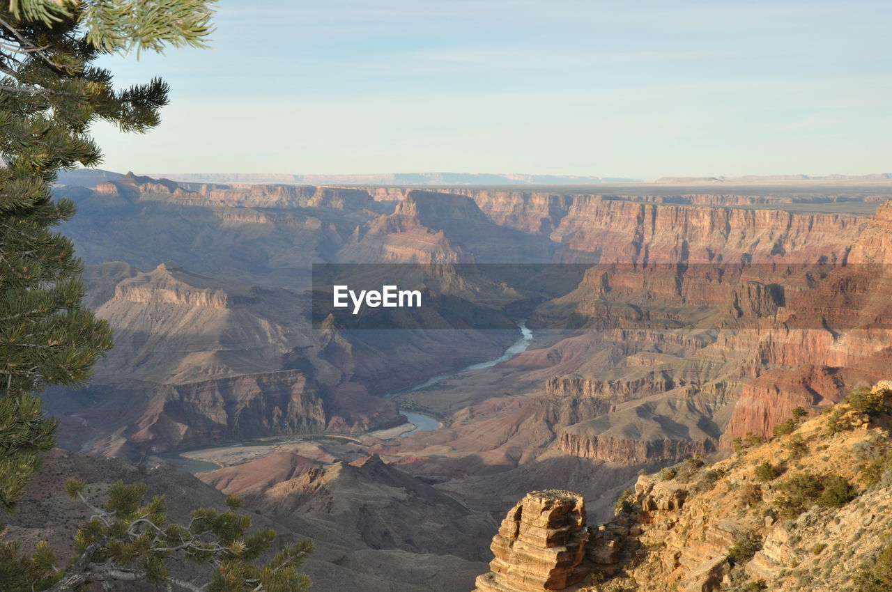 Scenic view of rocky mountains