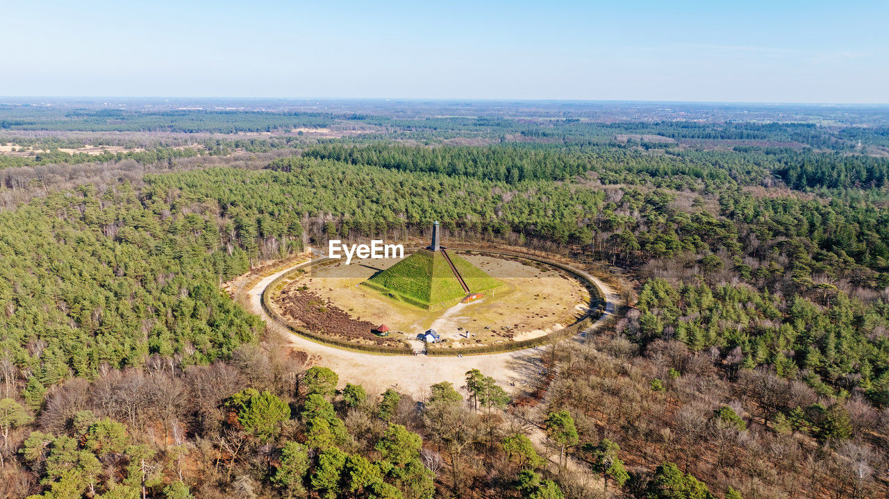Aerial from the pyramid from austerlitz in the netherlands