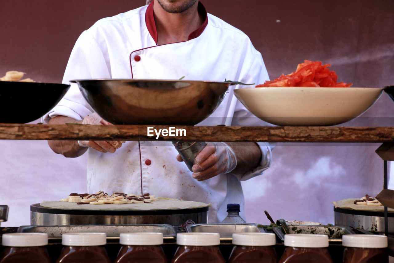 Chef preparing food