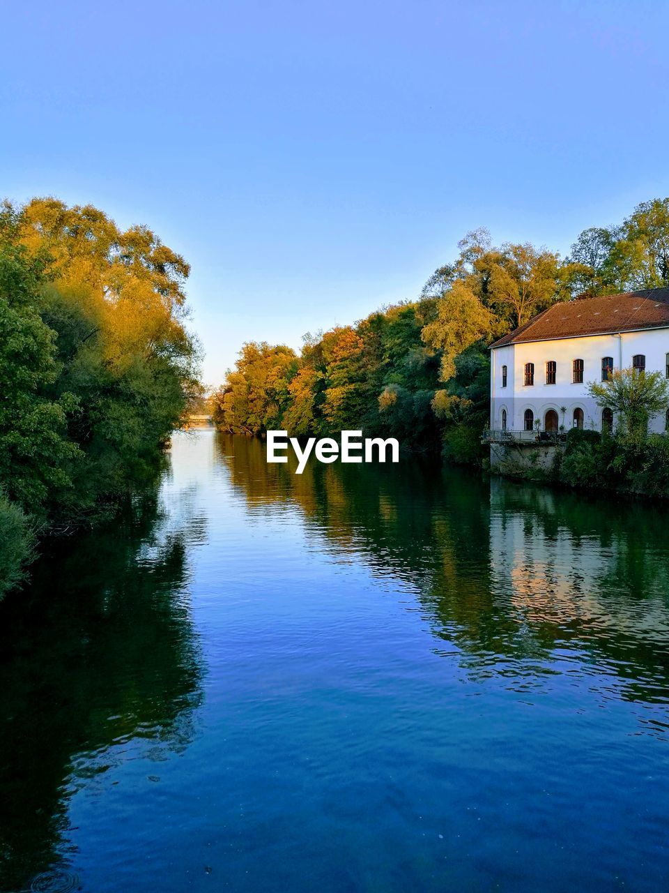 SCENIC VIEW OF LAKE BY TREES AGAINST SKY