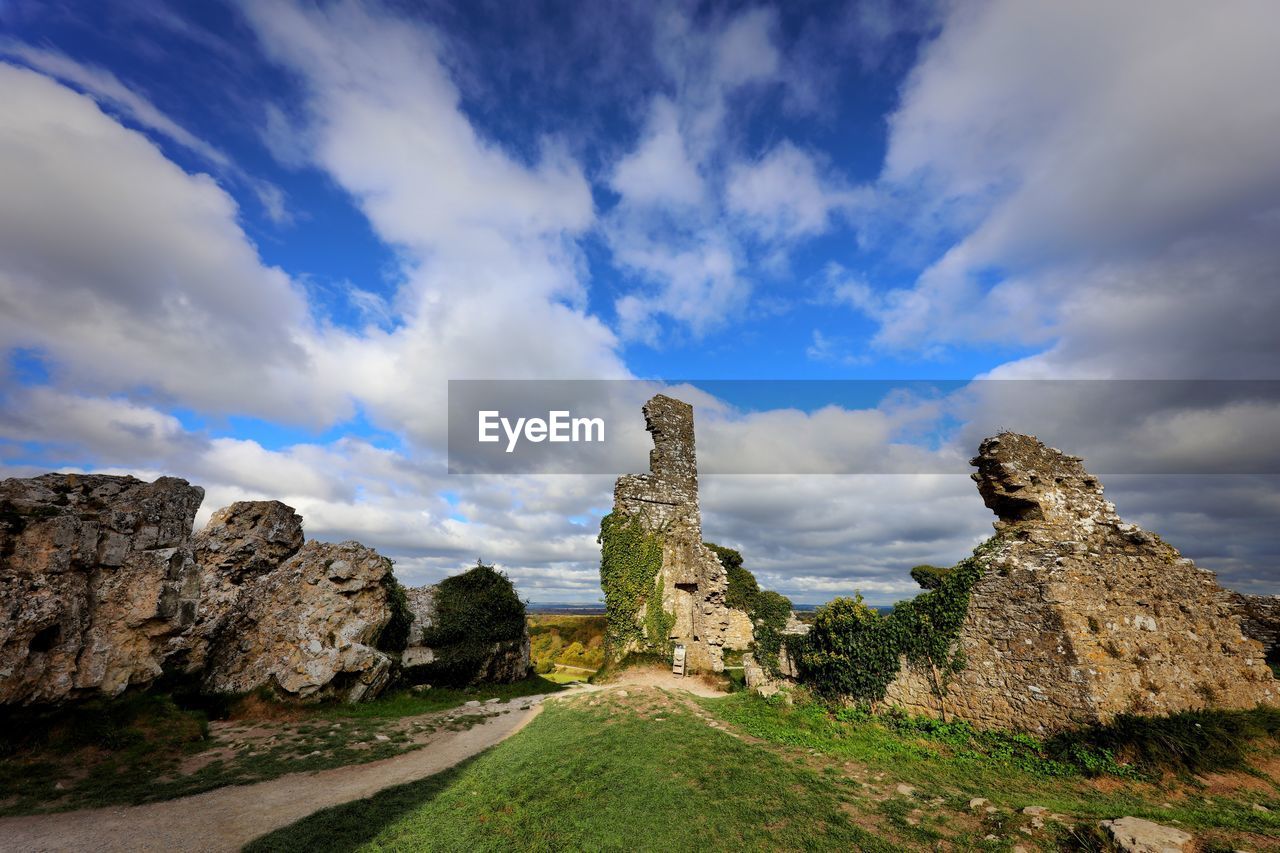 PANORAMIC SHOT OF ROCK FORMATIONS